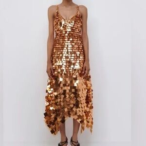 NWT Jonathan Simskhai Indra Sequin Midi Dress Size 10